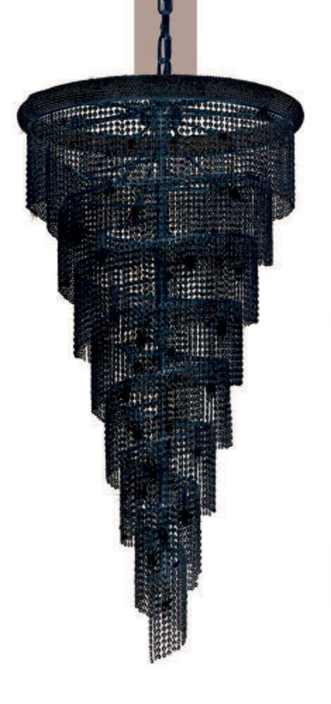 Elegant Furniture & Lighting - Spiral 26 light Gold Chandelier Clear Royal Cut Crystal - V1801SR36G/RC veiw 1