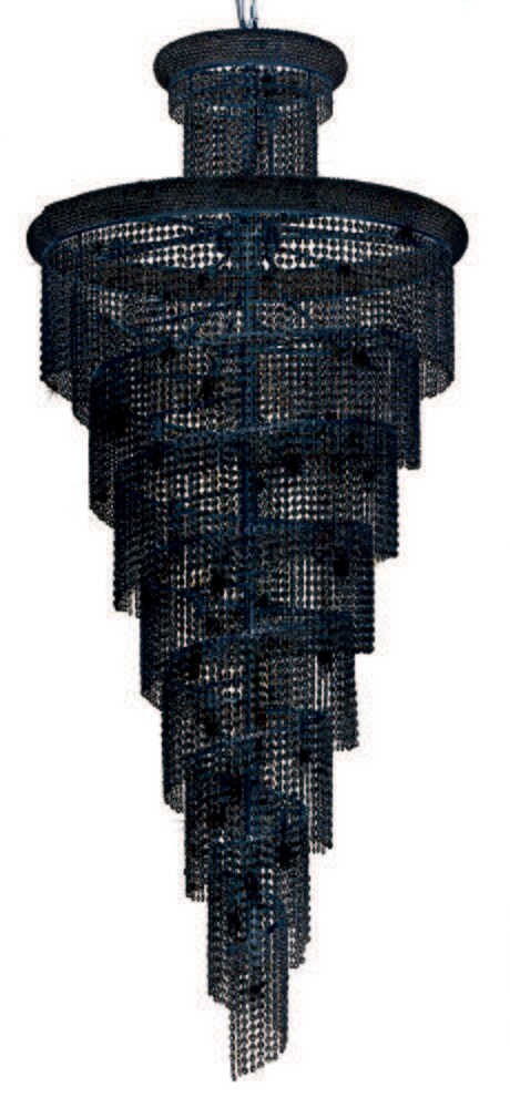 Elegant Furniture & Lighting - Spiral 32 light Gold Chandelier Clear Royal Cut Crystal - V1800SR36G/RC veiw 1