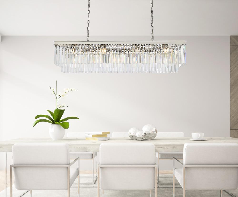 Elegant Furniture & Lighting - Sydney 12 light polished nickel Chandelier Clear Royal Cut Crystal - 1202D60PN/RC veiw 1