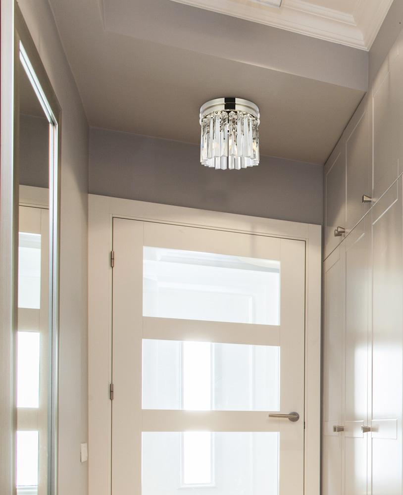 Elegant Furniture & Lighting - Sydney 3 light polished nickel Flush Mount Clear Royal Cut Crystal - 1208F12PN/RC veiw 1
