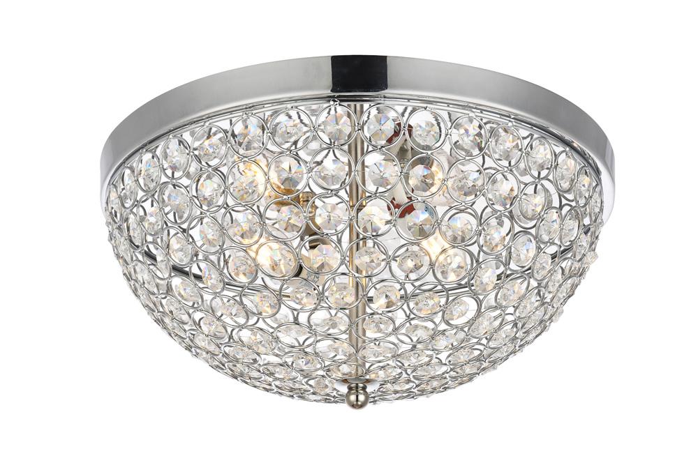 Elegant Furniture & Lighting - Taye Flushmount D13.5 H6.3 Lt:3 Chrome Finish - LD5012F13C veiw 1