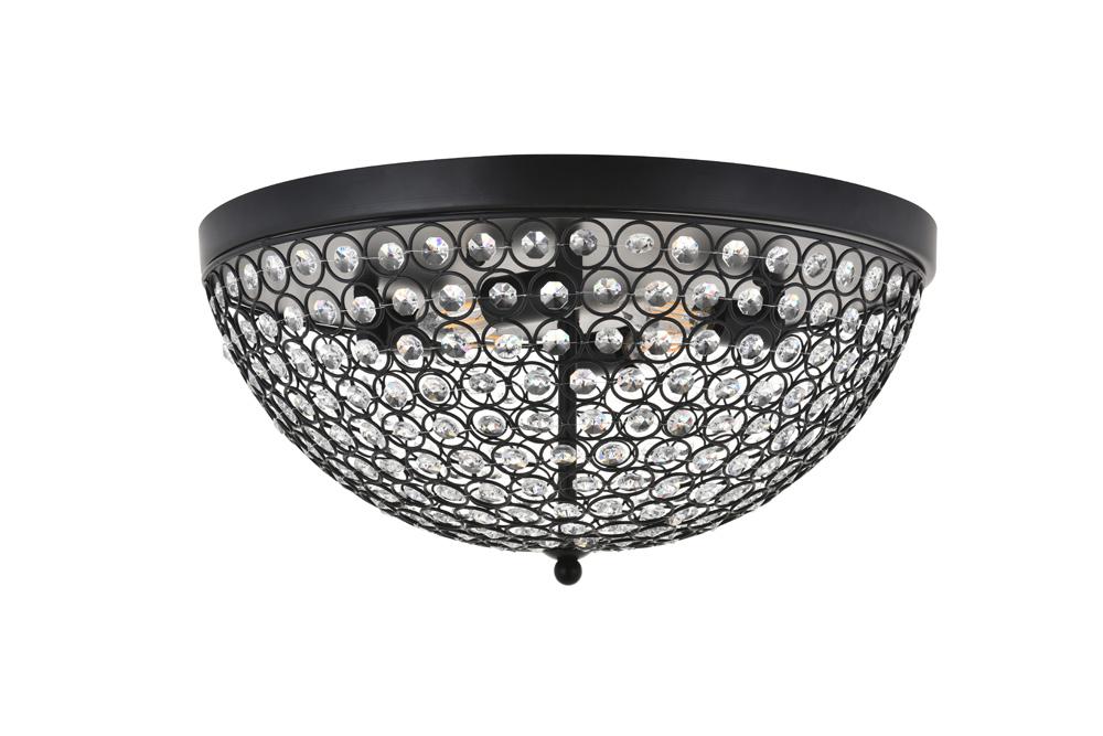 Elegant Furniture & Lighting - Taye 4 light Matte Black Flush Mount - LD5012F18MB veiw 1