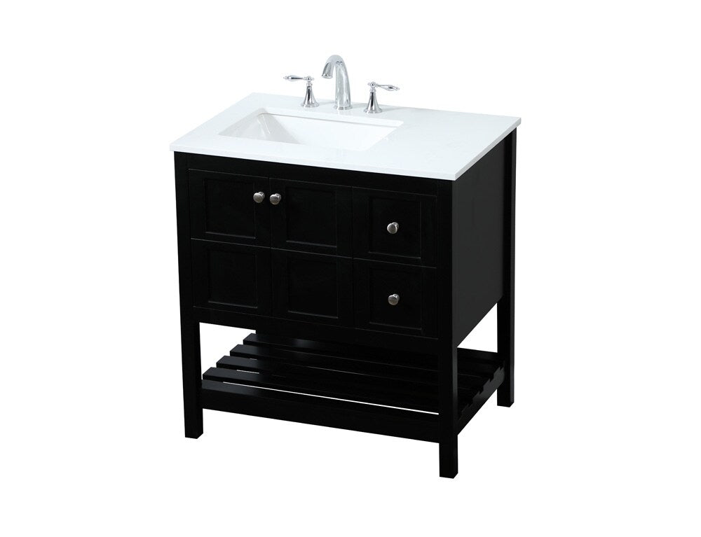 Elegant Furniture & Lighting - Theo 32 inch Single bathroom vanity in black - VF16432BK veiw 15