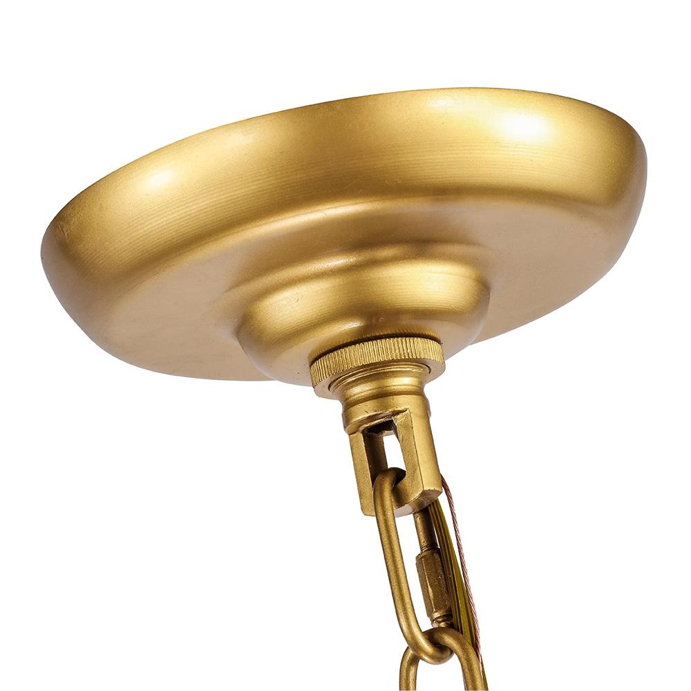 Elegant Furniture & Lighting - Timber 8 light Brass and Black pendant - LD5035D20BK veiw 3