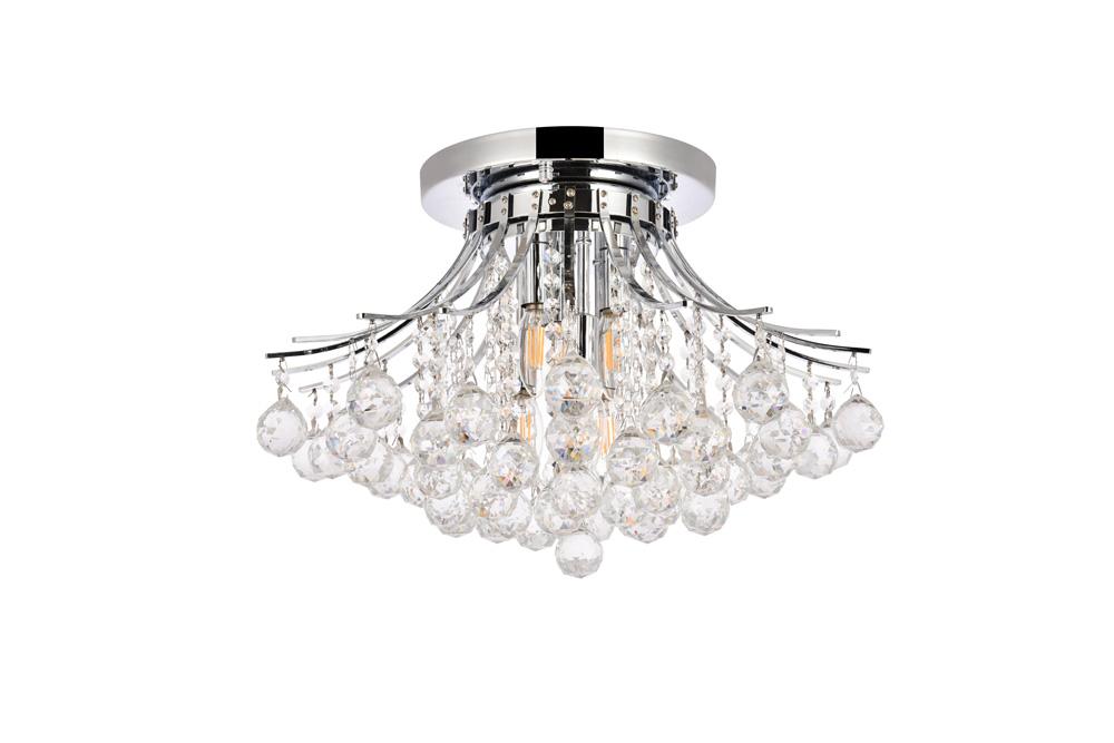 Elegant Furniture & Lighting - Toureg 6 light Chrome Flush Mount Clear Royal Cut Crystal - V8000F19C/RC veiw 1
