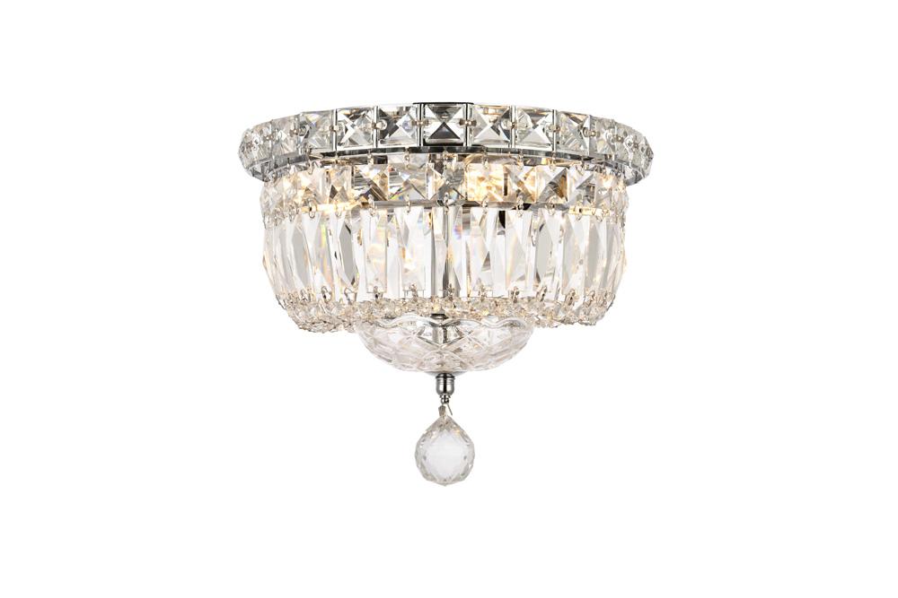 Elegant Furniture & Lighting - Tranquil 4 light Chrome Flush Mount Clear Royal Cut Crystal - V2528F10C/RC veiw 1
