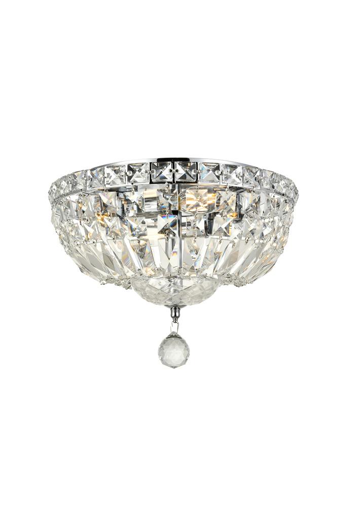 Elegant Furniture & Lighting - Tranquil 4 light Chrome Flush Mount Clear Royal Cut Crystal - V2528F12C/RC veiw 1