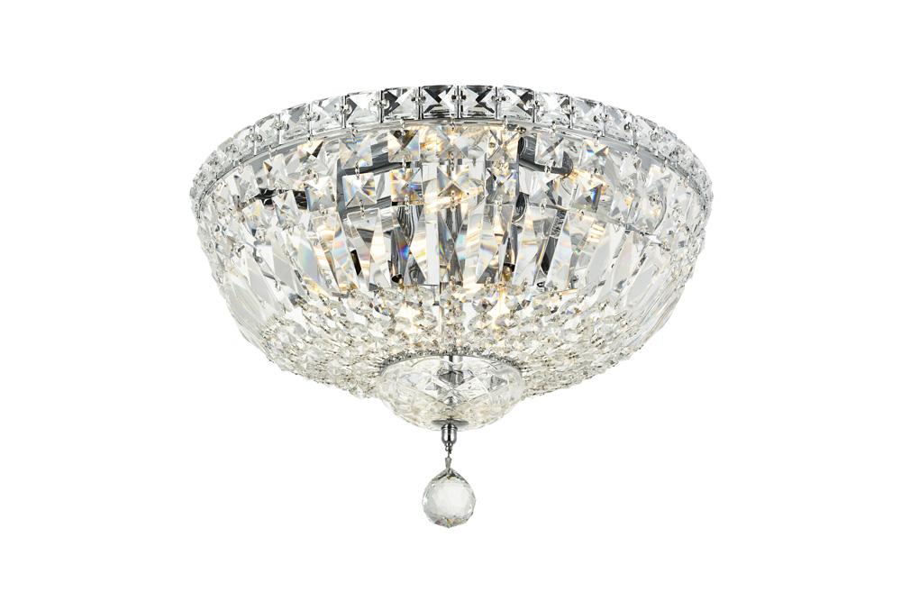 Elegant Furniture & Lighting - Tranquil 6 light Chrome Flush Mount Clear Royal Cut Crystal - V2528F16C/RC veiw 1