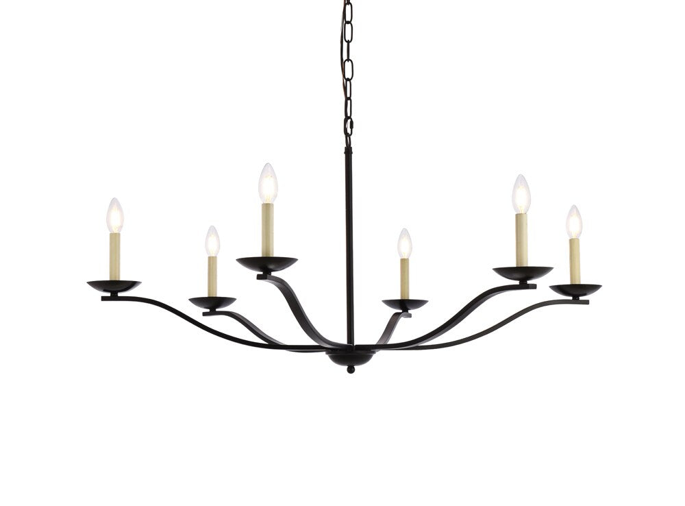 Elegant Furniture & Lighting - Trey 42 inch pendant in black - LD641D42BK veiw 1