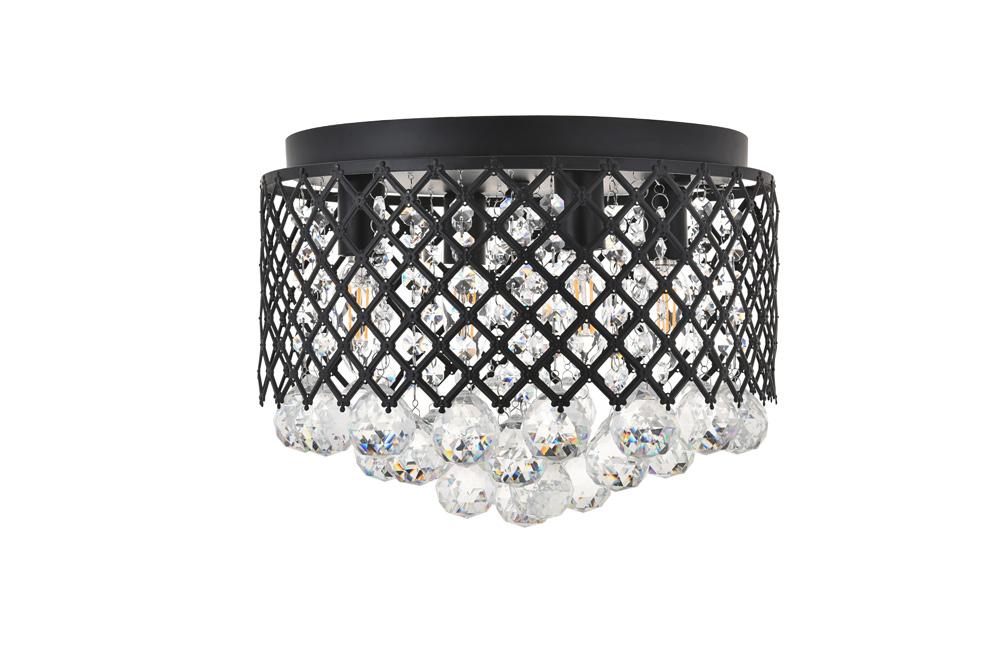 Elegant Furniture & Lighting - Tully 4 light Matte Black Flush Mount - LD5010F13MB veiw 1