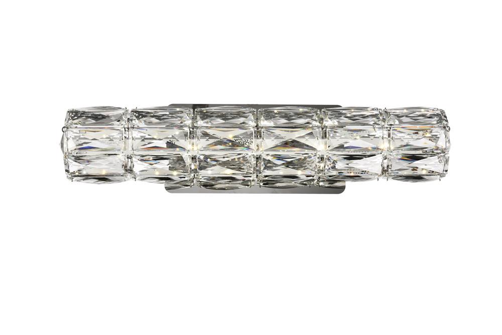 Elegant Furniture & Lighting - Valetta Integrated LED chip light Chrome Wall Sconce Clear Royal Cut Crystal - 3501W18C veiw 1