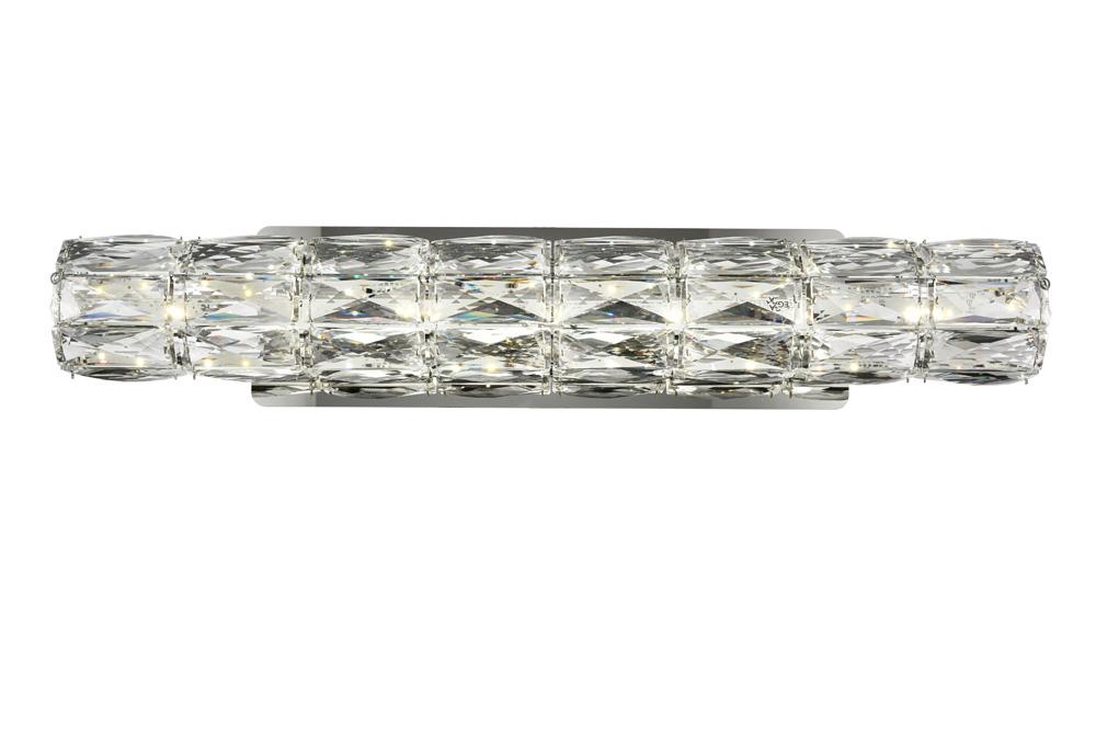 Elegant Furniture & Lighting - Valetta Integrated LED chip light Chrome Wall Sconce Clear Royal Cut Crystal - 3501W24C veiw 1