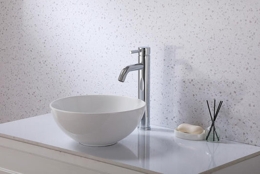 Elegant Furniture & Lighting - Victor Single Hole Single Handle Bathroom Faucet in Chrome - FAV-1007PCH veiw 2