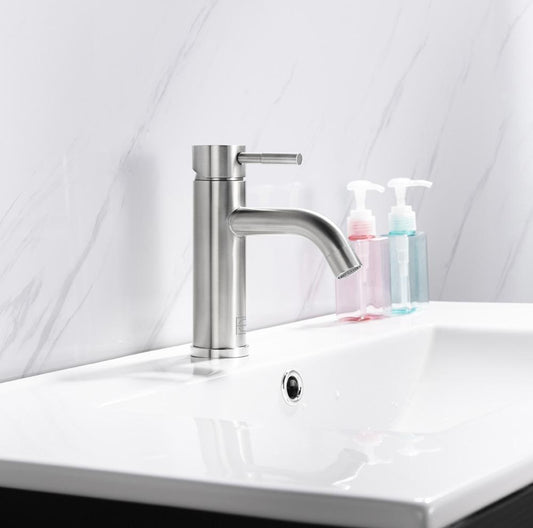 Elegant Furniture & Lighting - Victor Single Hole Single Handle Bathroom Faucet in Brushed Nickel - FAV-1006BNK veiw 2