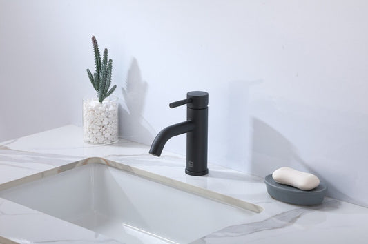 Elegant Furniture & Lighting - Victor Single Hole Single Handle Bathroom Faucet in Matte Black - FAV-1006MBK veiw 2