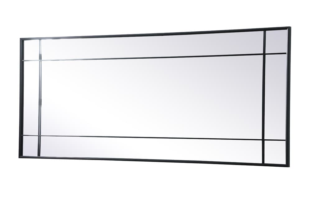 Elegant Furniture & Lighting - Viola French Panel Full Length Mirror 30x70 Inch In Black - MR3FL3070BLK veiw 8