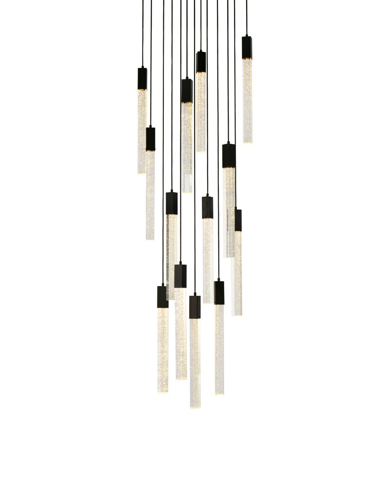 Elegant Furniture & Lighting - Weston 13 lights pendant in black - 2067G30BK veiw 1