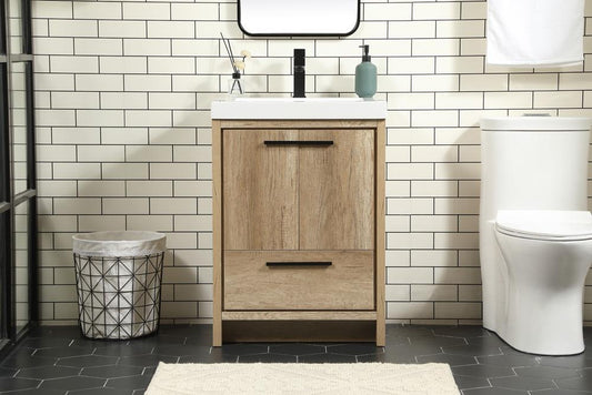 Elegant Furniture & Lighting - Wyatt 24 inch Single bathroom vanity in natural oak - VF46024NT veiw 2