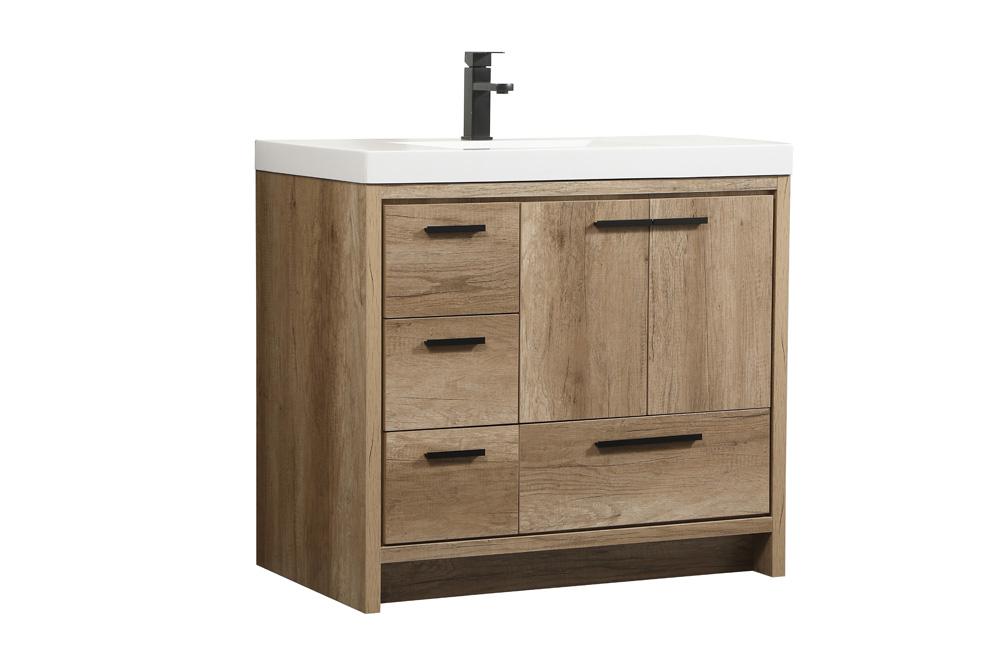 Elegant Furniture & Lighting - Wyatt 36 inch Single bathroom vanity in natural oak - VF46036NT veiw 8