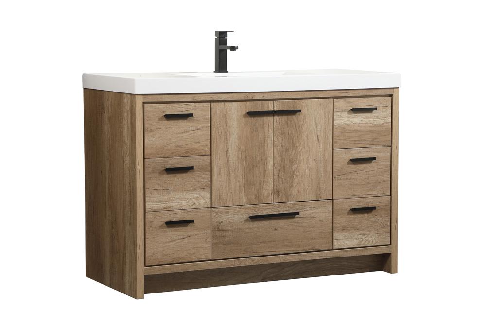 Elegant Furniture & Lighting - Wyatt 48 inch Single bathroom vanity in natural oak - VF46048NT veiw 8