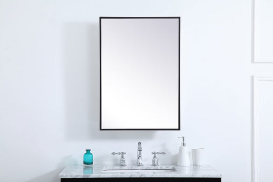 Elegant Furniture & Lighting - Wyn Metal mirror medicine cabinet 20 inch x 28 inch in Black - MR572028BLK veiw 2