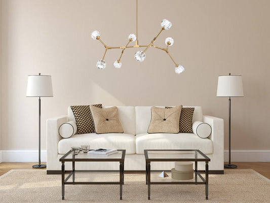 Elegant Furniture & Lighting - Zayne 8 Light Pendant in Gold - 3508D45G veiw 2