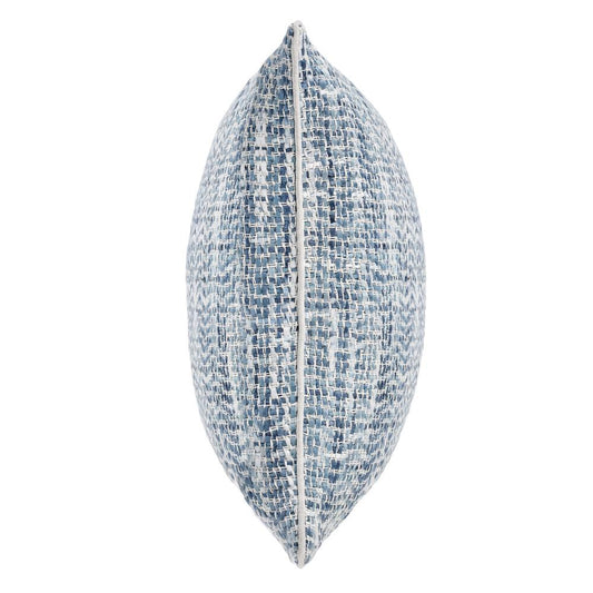 Villa by Classic Home - Baxter Woven 22in Throw Pillow, Blue - 22W - Blue, Ivory - V180013 veiw 2