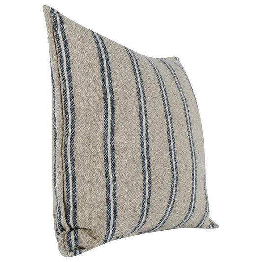 Villa by Classic Home - Demi 20in Square Throw Pillow In Natural Blue - 20W - Natural , Blue - V240033 veiw 3
