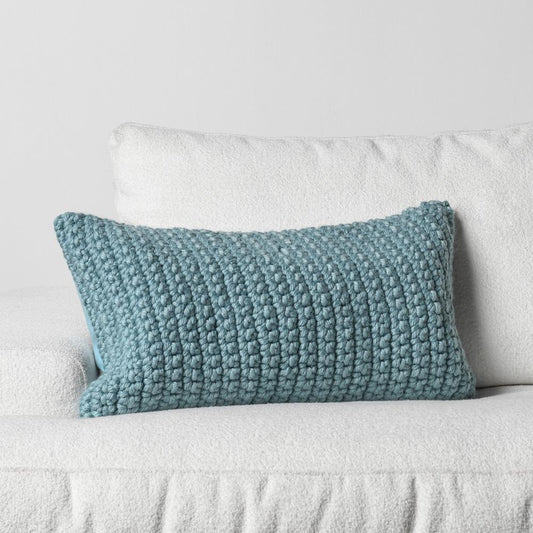 Villa by Classic Home - Prism 14inX26in Performance Outdoor Throw Pillow, Blue - 26W - Blue - VO60014 veiw 3