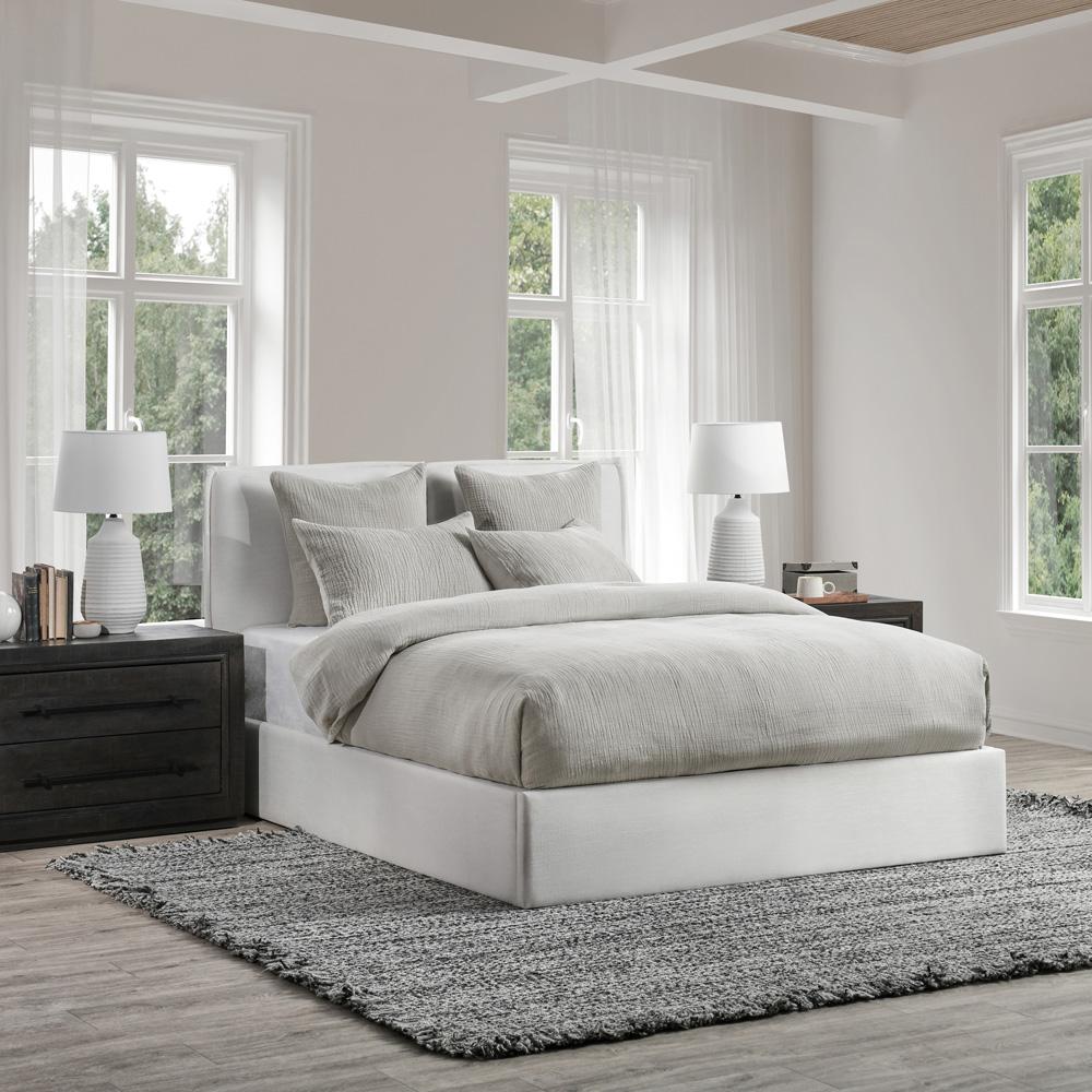 Villa by Classic Home - Camille Gray Linen Sham - 26W - Gray - V250179 veiw 4
