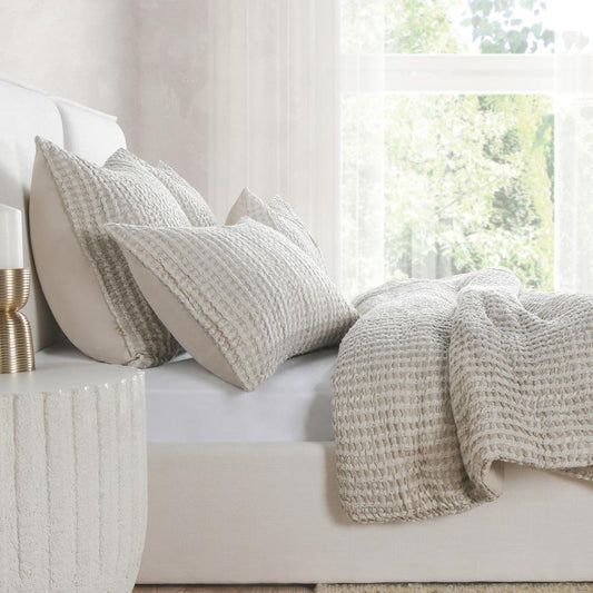 Villa by Classic Home - Claire Linen Natural Sham - 36W - Natural - V250165 veiw 2