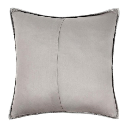 Villa by Classic Home - Dimitry 100% Rayon Velvet Gray Euro Sham - 26W - Gray - V180031 veiw 2