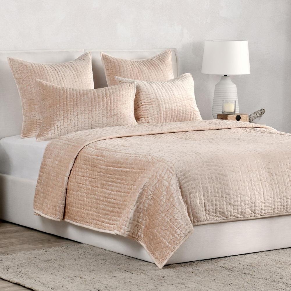 Villa by Classic Home - Dimitry 100% Rayon Velvet Nude King Sham - 36W - Nude - V270060 veiw 4