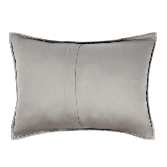 Villa by Classic Home - Dimitry 100% Rayon Velvet Gray Standard Sham - 26W - Gray - V180033 veiw 2