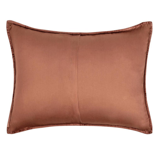 Villa by Classic Home - Dimitry 100% Rayon Velvet Terra Cotta Sham - 26W - Terra Cotta - V260011 veiw 2