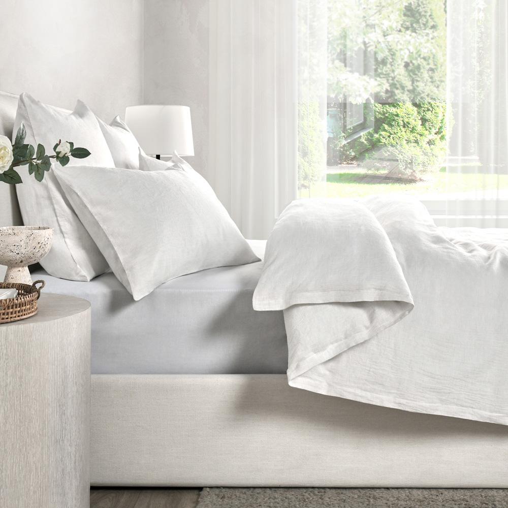 Villa by Classic Home - Jayson Linen Cashmere King White Duvet - 108W - White - V240015 veiw 6