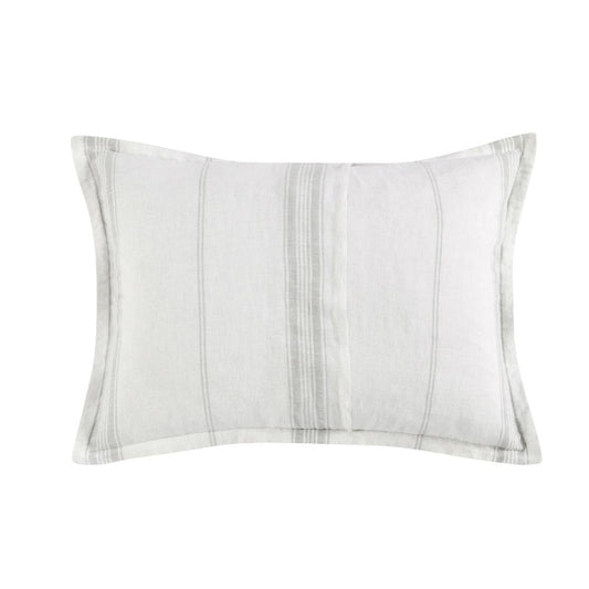 Villa by Classic Home - Jayson Linen Cashmere Standard Gray Stripe Sham - 26W - Gray Stripe - V270016 veiw 2