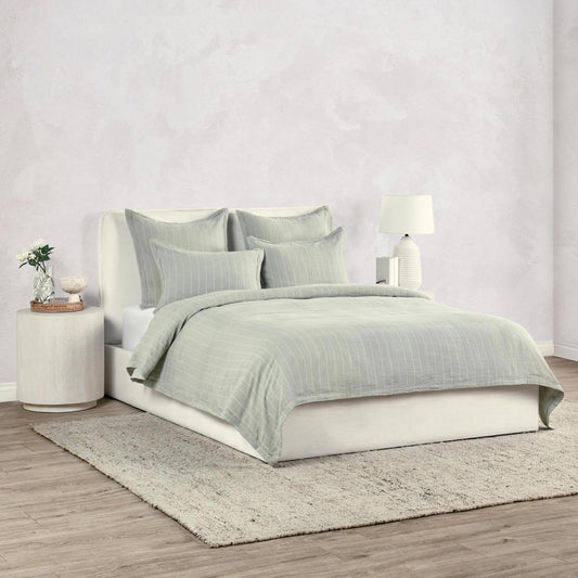 Villa by Classic Home - Kingston 100% Linen Queen Duvet , Sage Green - 92W - Sage Green - V250125 veiw 2