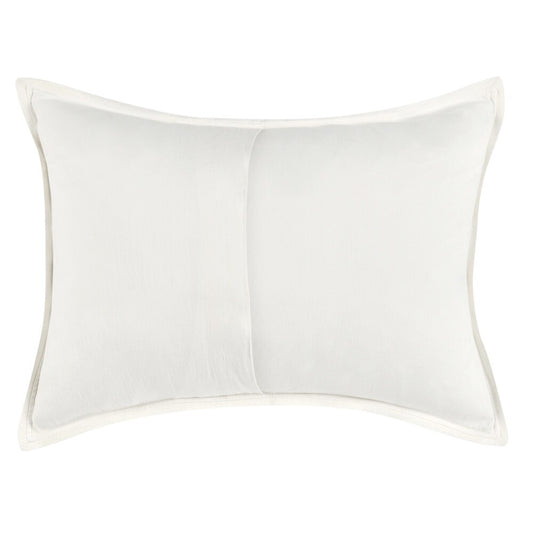 Villa by Classic Home - Talia Cotton Linen Blend Ivory Standard Sham - 26W - Ivory - V250156 veiw 2