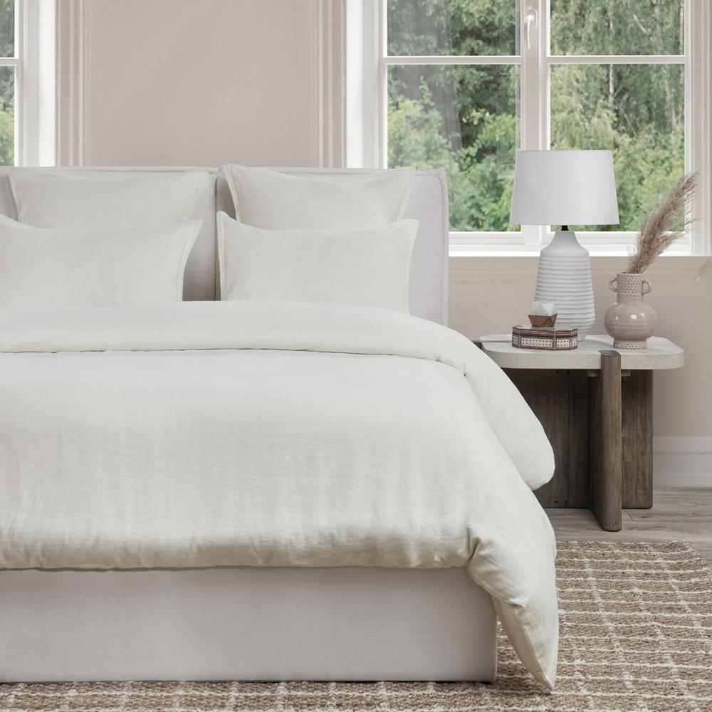 Villa by Classic Home - Talia Cotton Linen Blend Ivory Standard Sham - 26W - Ivory - V250156 veiw 4