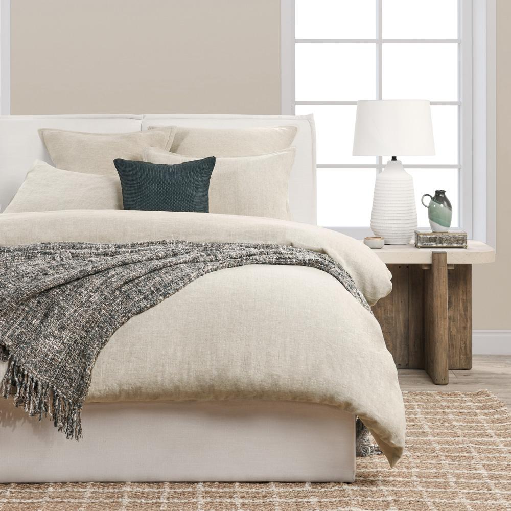 Villa by Classic Home - Talia Cotton Linen Blend Natural Standard Sham - 26W - Natural - V250150 veiw 4