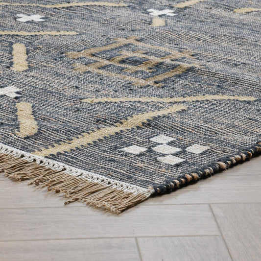 Villa by Classic Home - Belfast Wool Blend Area Rug - 2W - Black, Multi - 30091490 veiw 2