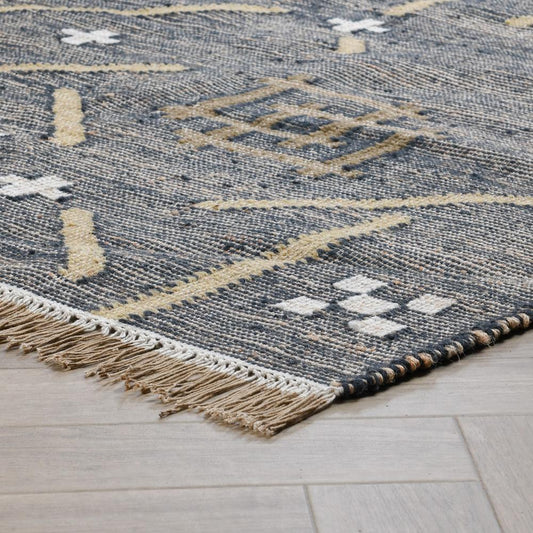 Villa by Classic Home - Belfast Wool Blend Area Rug - 8W - Black, Multi - 30091495 veiw 2