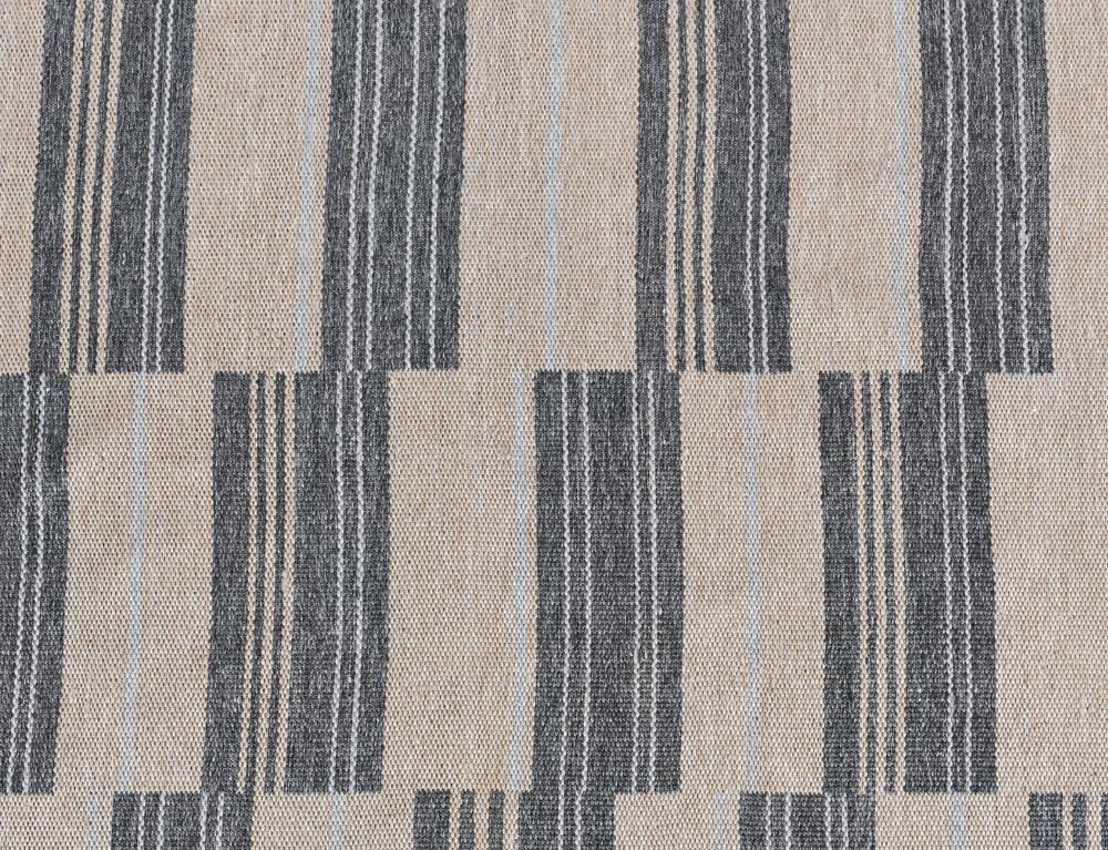 Villa by Classic Home - Boulder 8X10 Indoor Outdoor Handwoven Stripe Charcoal Area Rug - 8W - Charcoal - 30132285 veiw 4