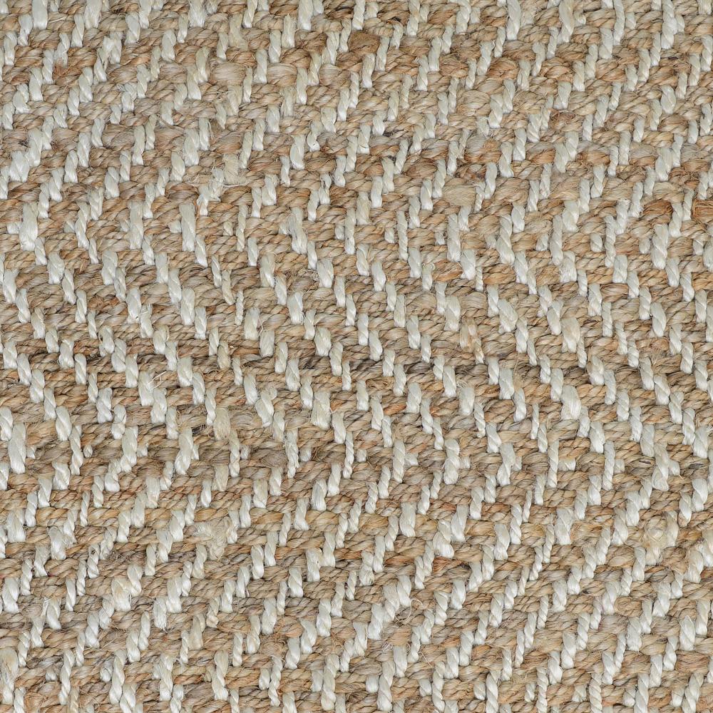 Villa by Classic Home - Chevron Handwoven Jute Area Rug - 9W - Natural/Ivory - 30063576 veiw 2