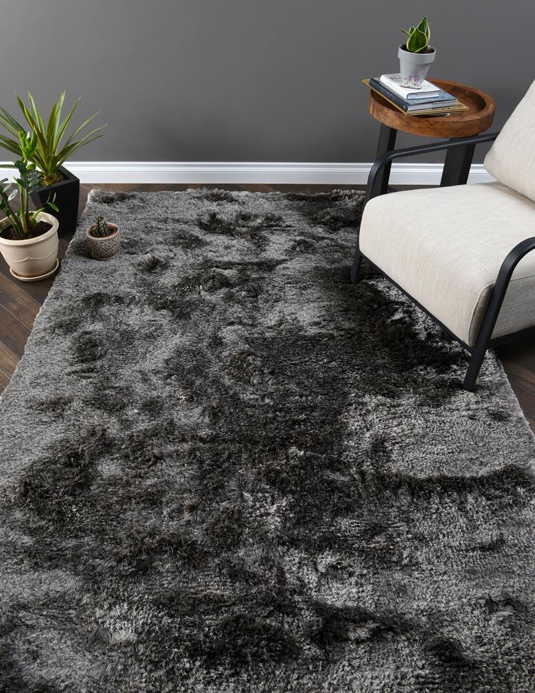 Villa by Classic Home - Collins Hand-Woven Shag Area Rug - 9W - Dark Gray - 30025926 veiw 4