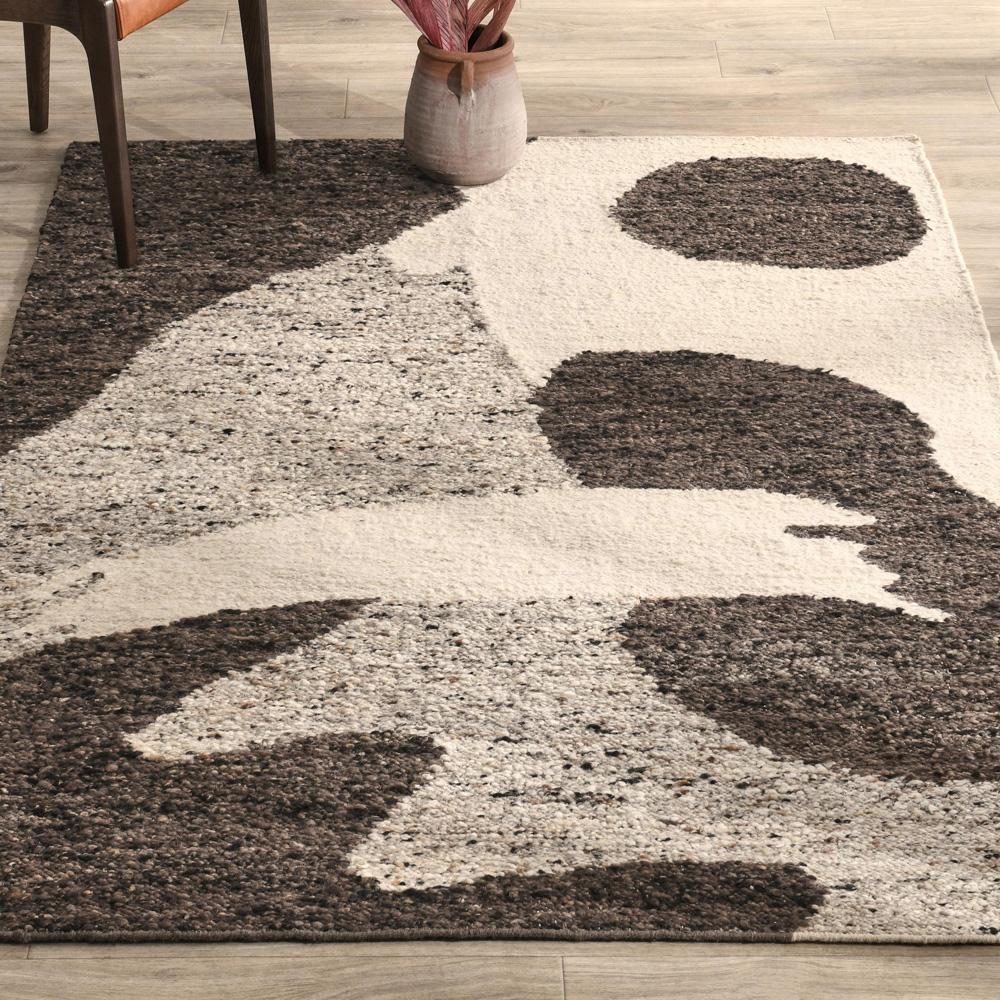 Villa by Classic Home - Hesperia 9X12 Hand Woven Wool Fabric Cedar Brown Pattern Rug - 9W - Brown - 30091816 veiw 5