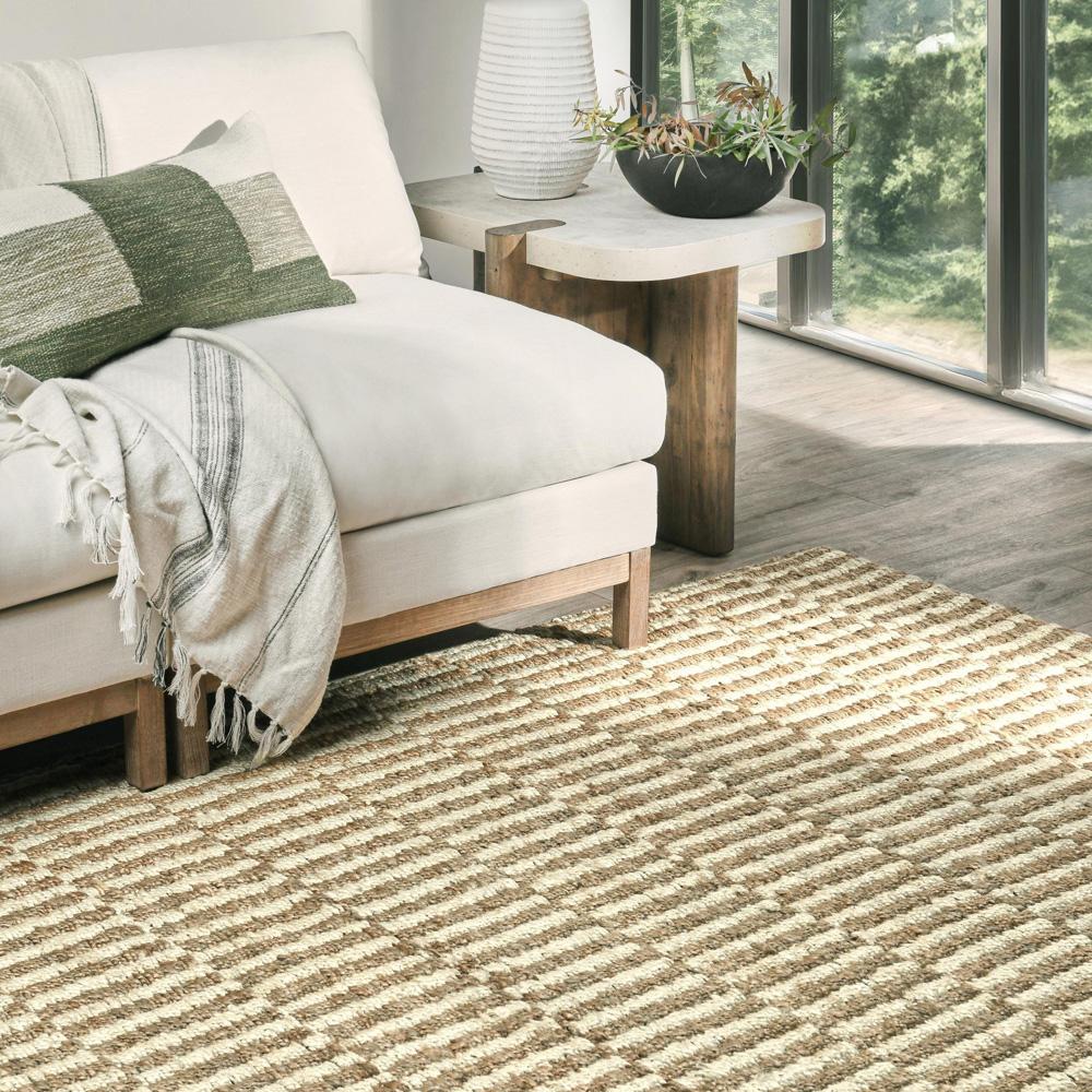 Villa by Classic Home - Monterey 5X8 Jute Handwoven Sustainable Ivory Accent Area Rug - 9W - Ivory - 30091756 veiw 5