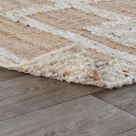 Villa by Classic Home - Muda Wool Blend Area Rug - 9W - Natural, Ivory - 30091246 veiw 3