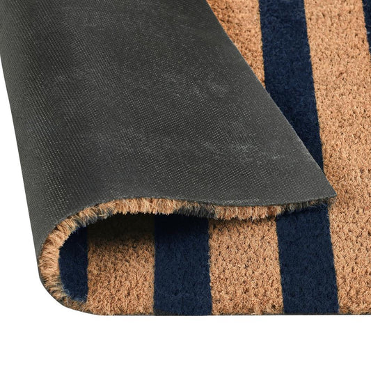 Villa by Classic Home - Striped 24inX57in Doormat Choir Front And Pvc Backing Navy And Natural - 24W - Navy - 30182424 veiw 2